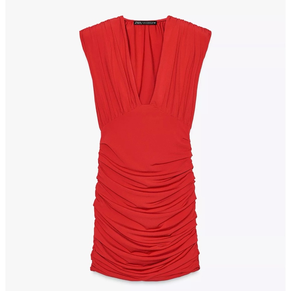 Zara Women's Bold Red Mini Dress
